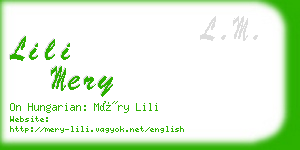 lili mery business card
